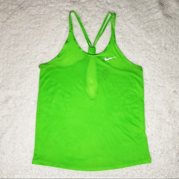 Nike Tops - NIKE DRI-FIT Y-BACK STRAPPY TANK REFLECTIVE DETAIL